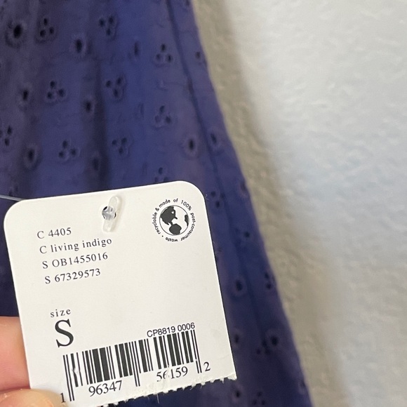 𝅺NWT FREE PEOPLE Apricot Rose Mini Dress Navy Small - Picture 9 of 11